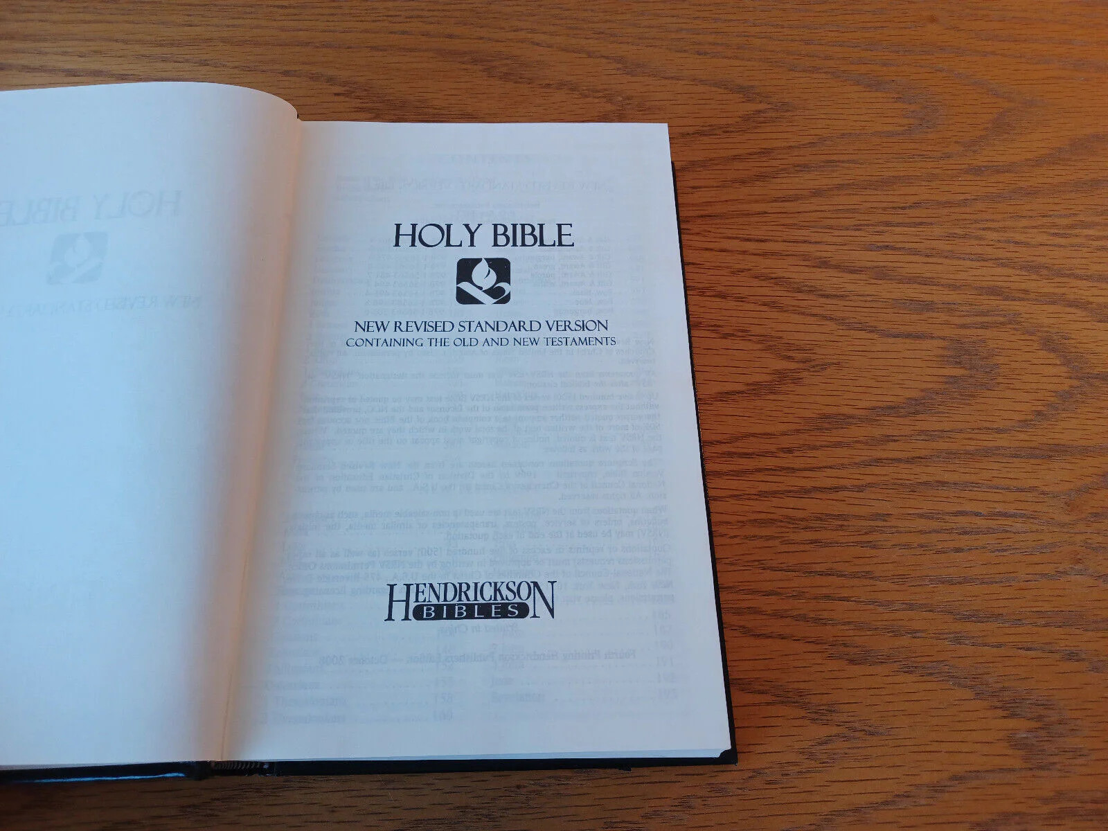 Holy Bible New Revised Standard Version 2008 Hardcover Hendrickson Bibles B