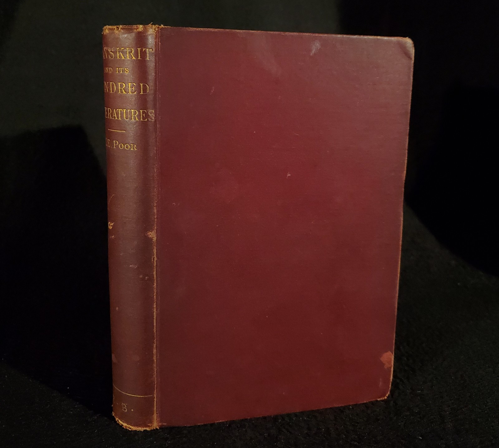 Sanskrit & its Kindred Literatures Studies MYTHOLOGY Laura Poor 1890 Hardcover