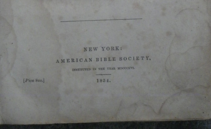 1854 Leather New Testament & Psalms-American Bible Society
