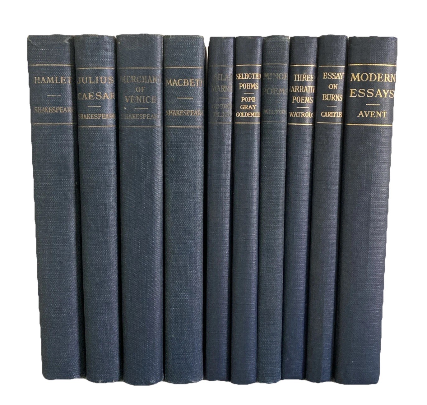Lot of 10 Academy Classics: Shakespeare (4), Silas Marner, Poems (3), Essays (2)