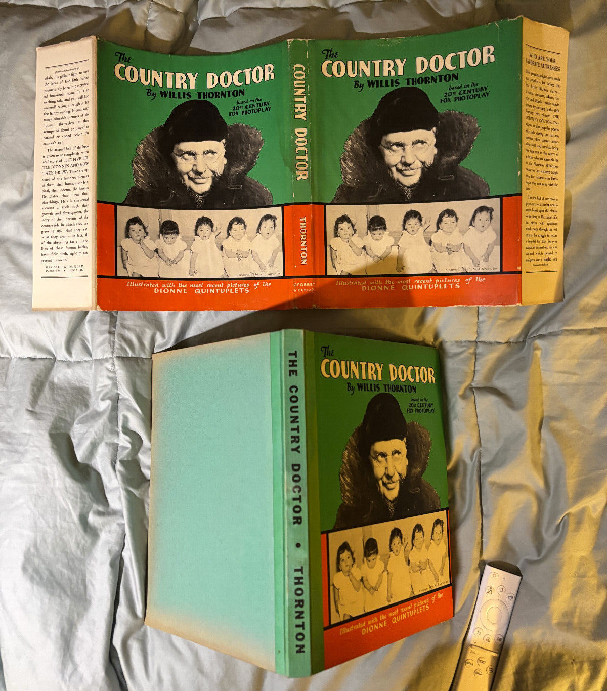 The Country Doctor First Edition photoplay edition DJ VG 1936 Dionne Quintuplets