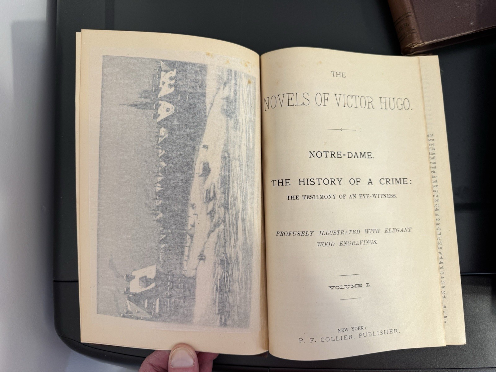 Victor Hugo Novels Illustrated Hardcover P. F. Collier New York English/Books1-5