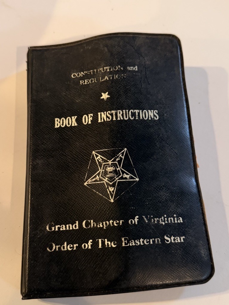 Virginia Book of Instructions Order of the Eastern Star 1977 Loose Leaf