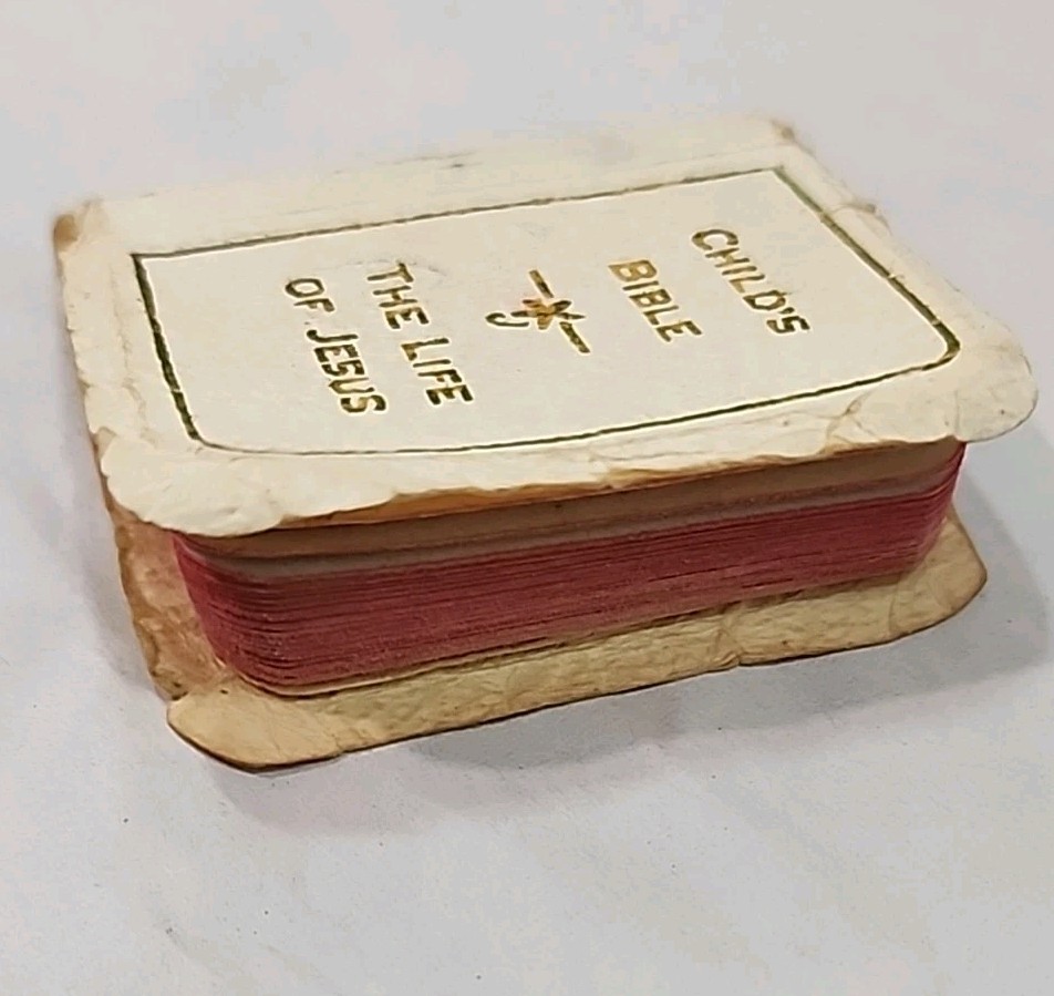 1932 Vintage Miniature Child’s Bible the Life of Jesus G. C. Lipped USA