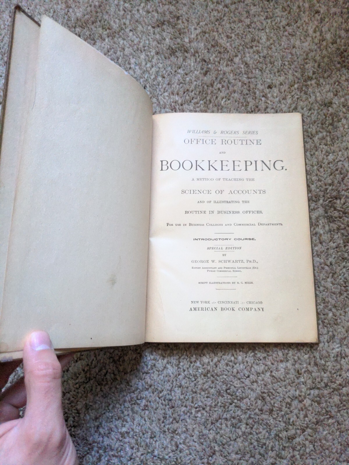 Office Routine And Bookkeeping Introductory Course By George W. Scwartz 1897