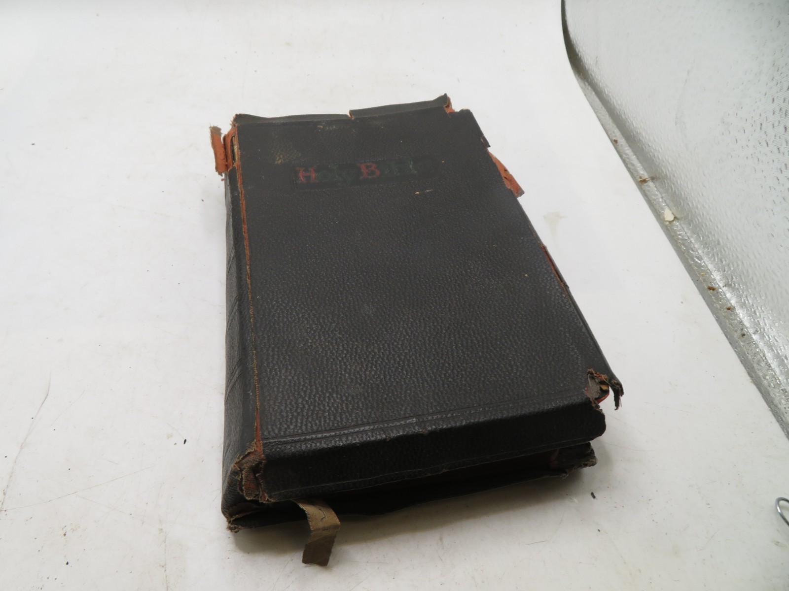 Vintage Holy Bible Holman Pronouncing Ed A J Holman Black Leather HC USA 1904?