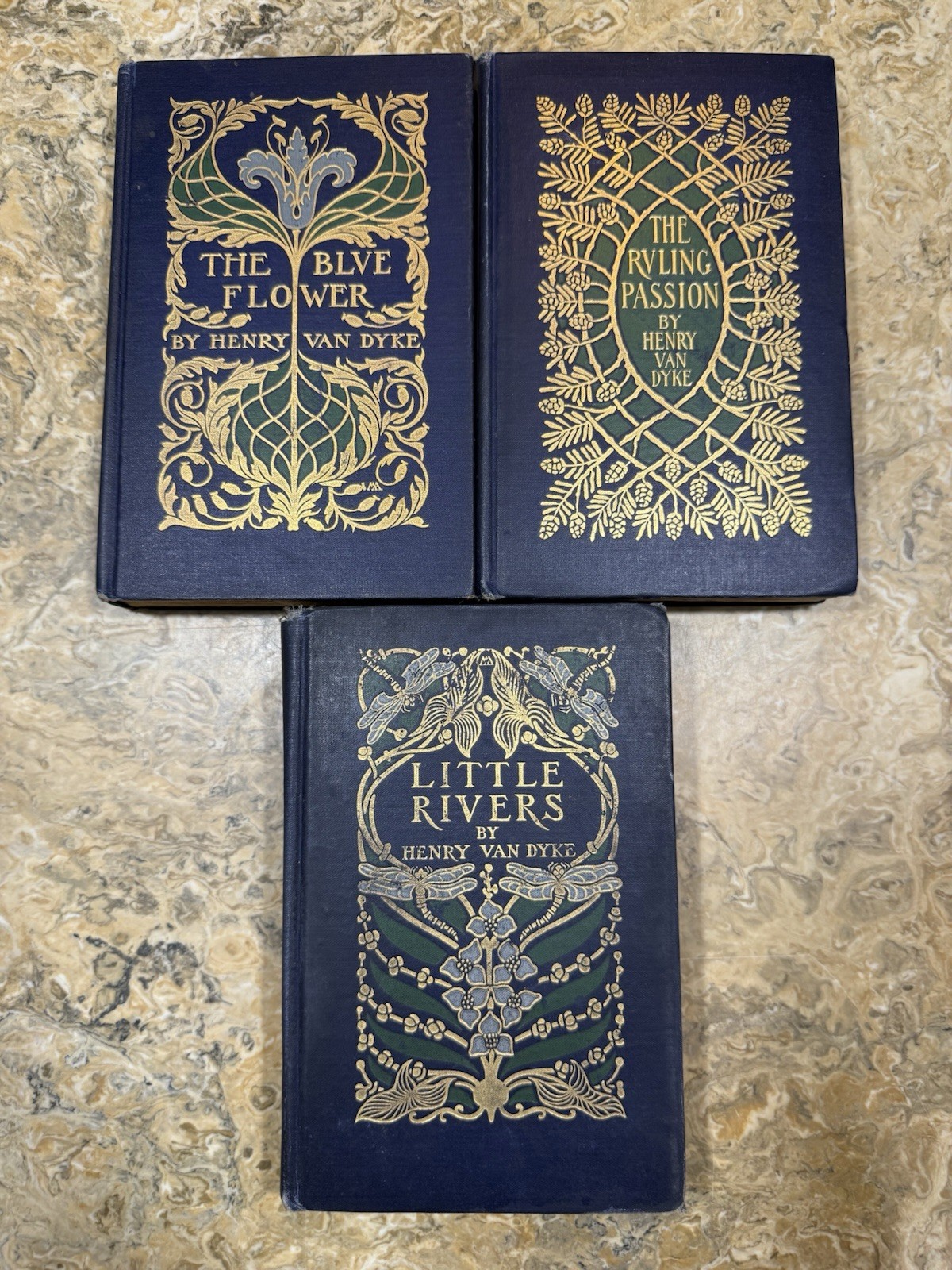 3 Books by HENRY VAN DYKE, 1904-1913 with Margaret Armstrong Covers Ex Library