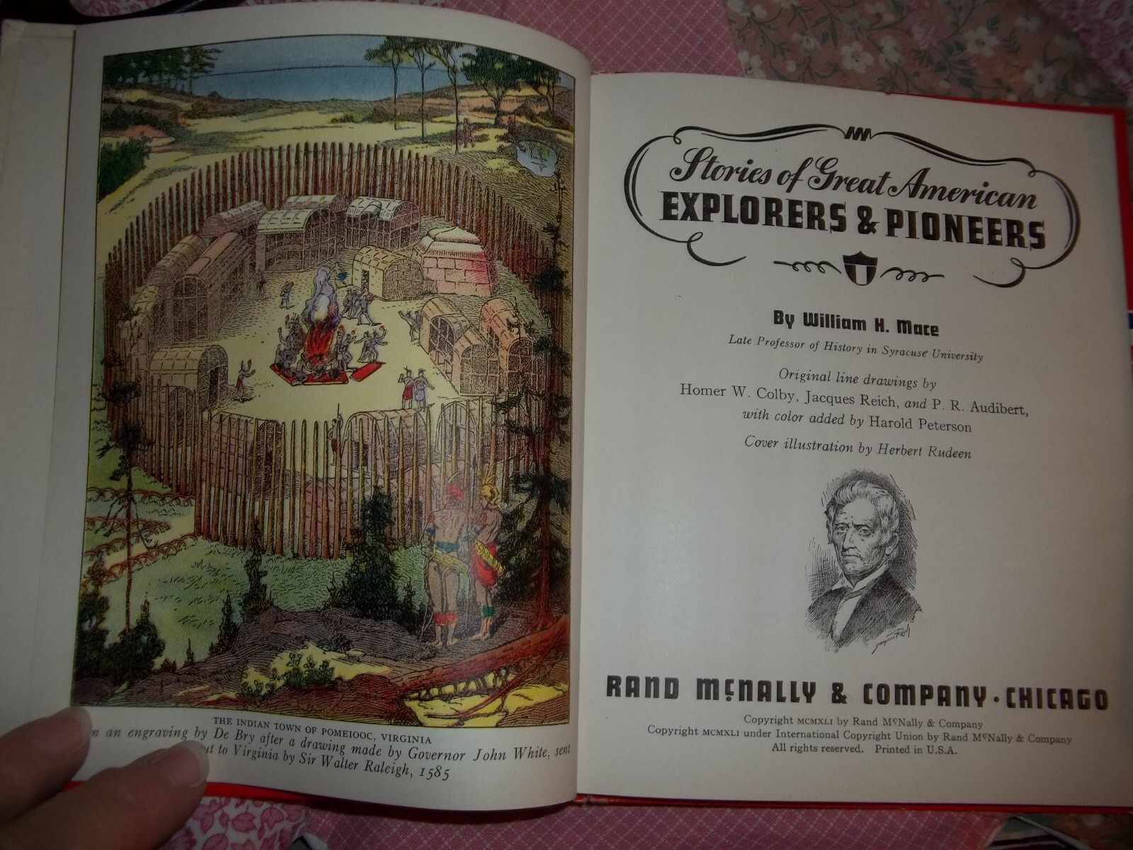 1951 Rand McNally Stories of Great Americans EXPLORERS & PIONEERS,Patriot Series
