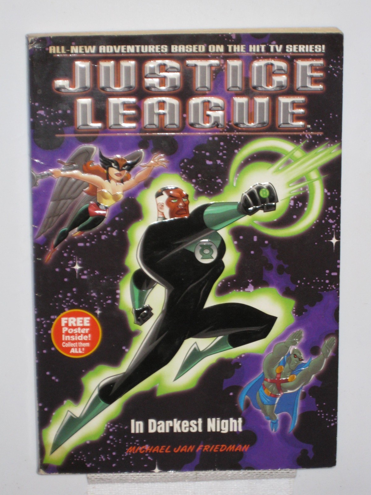 JUSTICE LEAGUE In Darkest Night DC Comics Cartoon Network TV tie-in pb book
