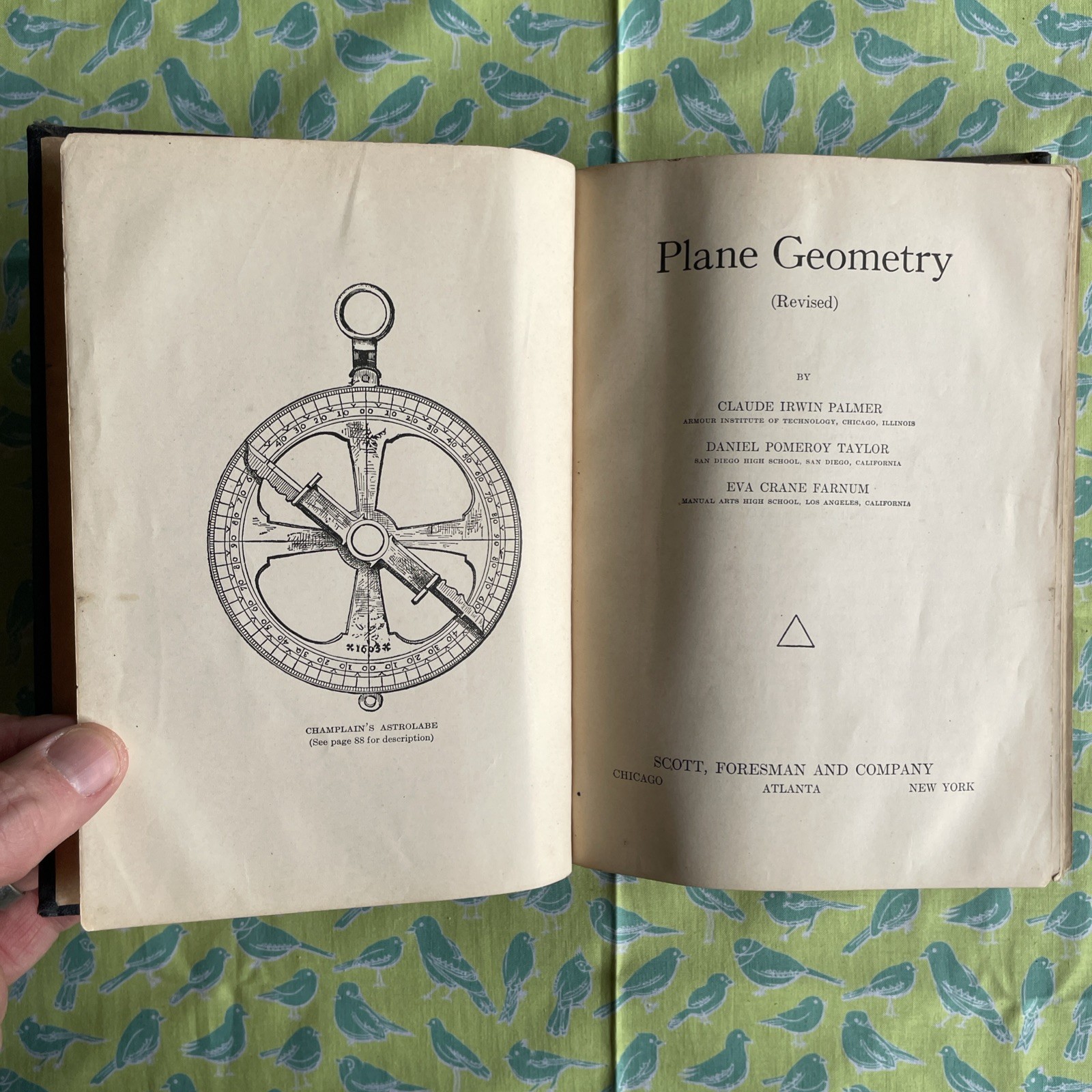 Plane Geometry, Revised by Palmer, Taylor & Farm (1924 VTG HC Textbook)