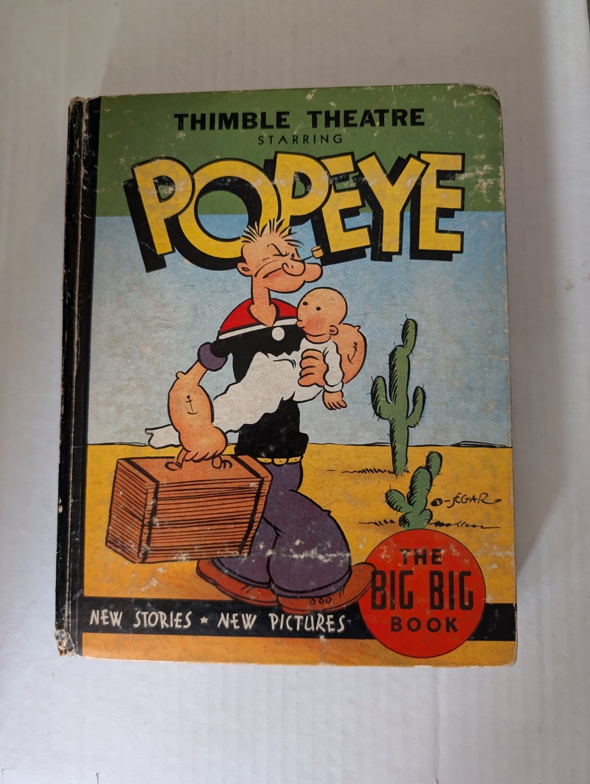 1935 Whitman Big Big Book Thimble Theatre Starring Popeye by Segar VG