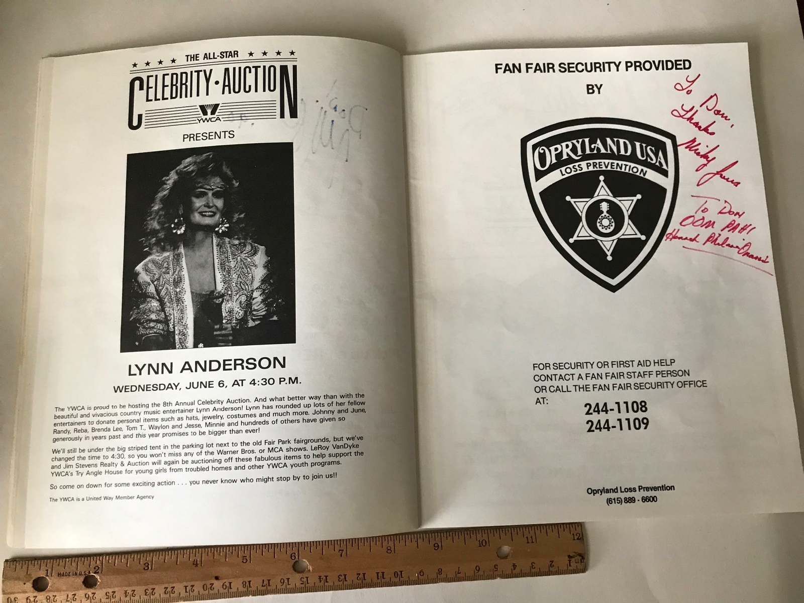 Vtg 1990 Country Music Stars Grand Ole Opry 30+ Signed Fair Program Nashville TN