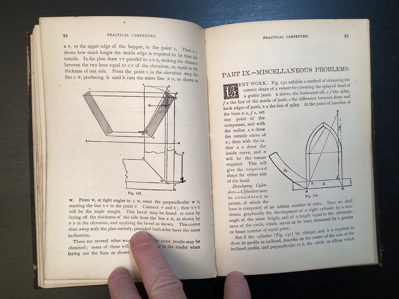 Practical Carpentry~Fred Hodgson~1898 Illustrated HC Book