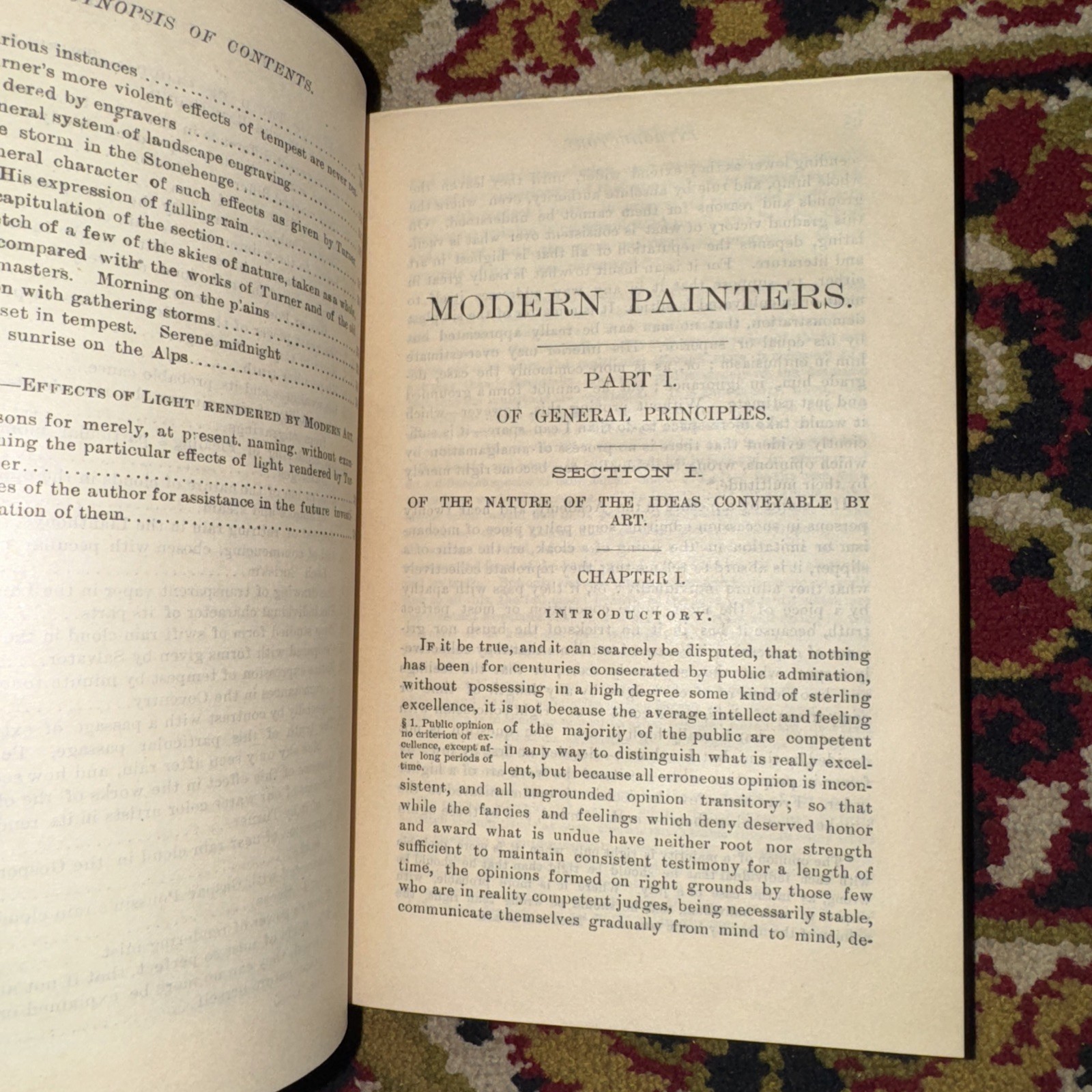Modern Painters by John Ruskin Parts 1-2 Lovell Company Antique Book