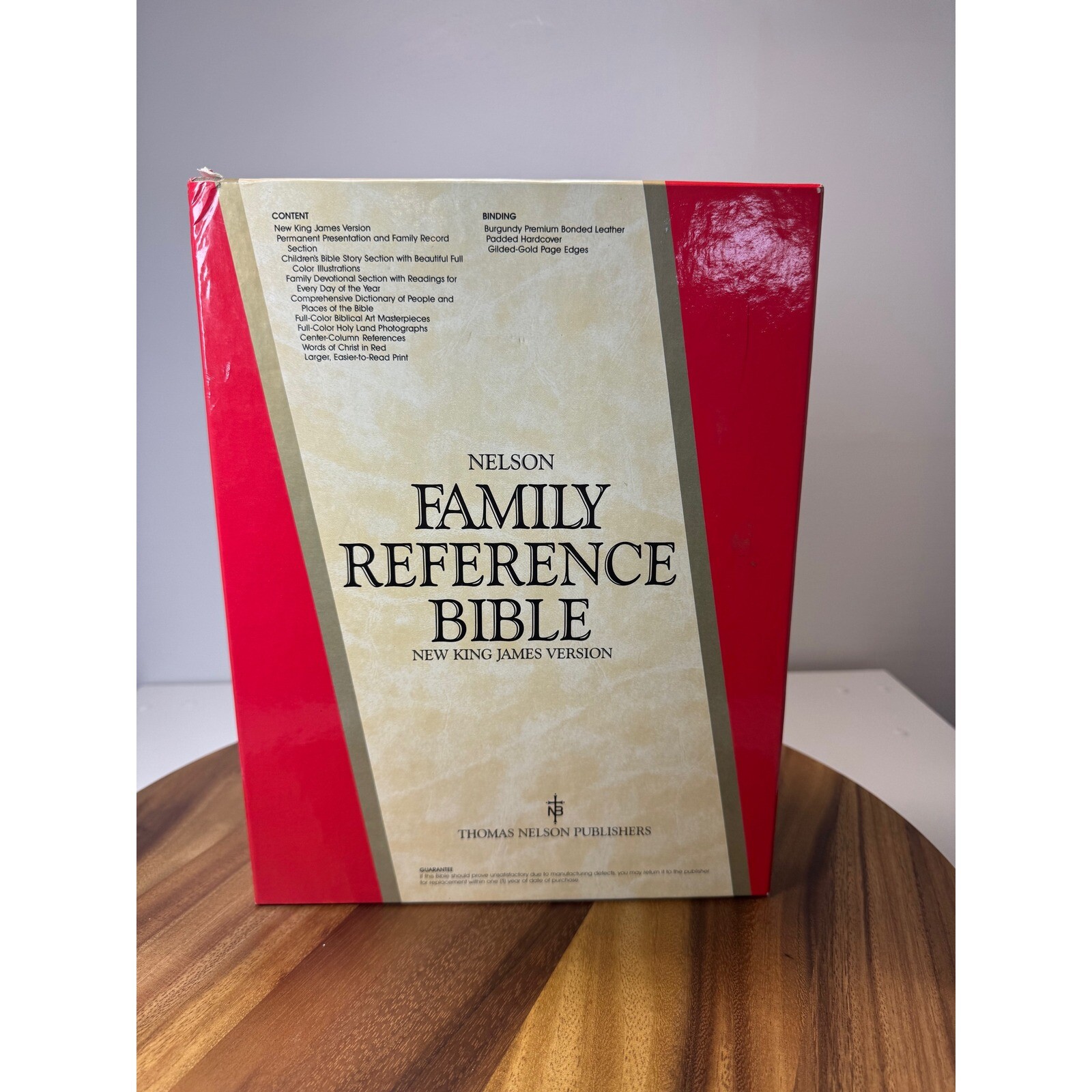 Nelson Family Reference Bible New King James Version Burgundy Gold Edges