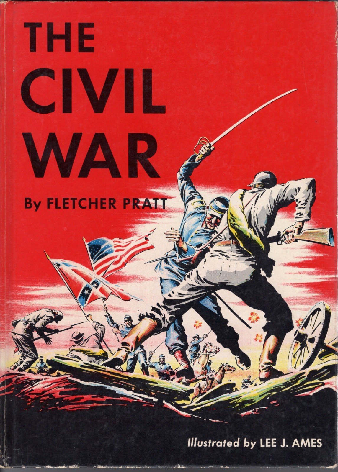 Vintage The Civil War Fletcher Pratt 1955 Large Children’s Book