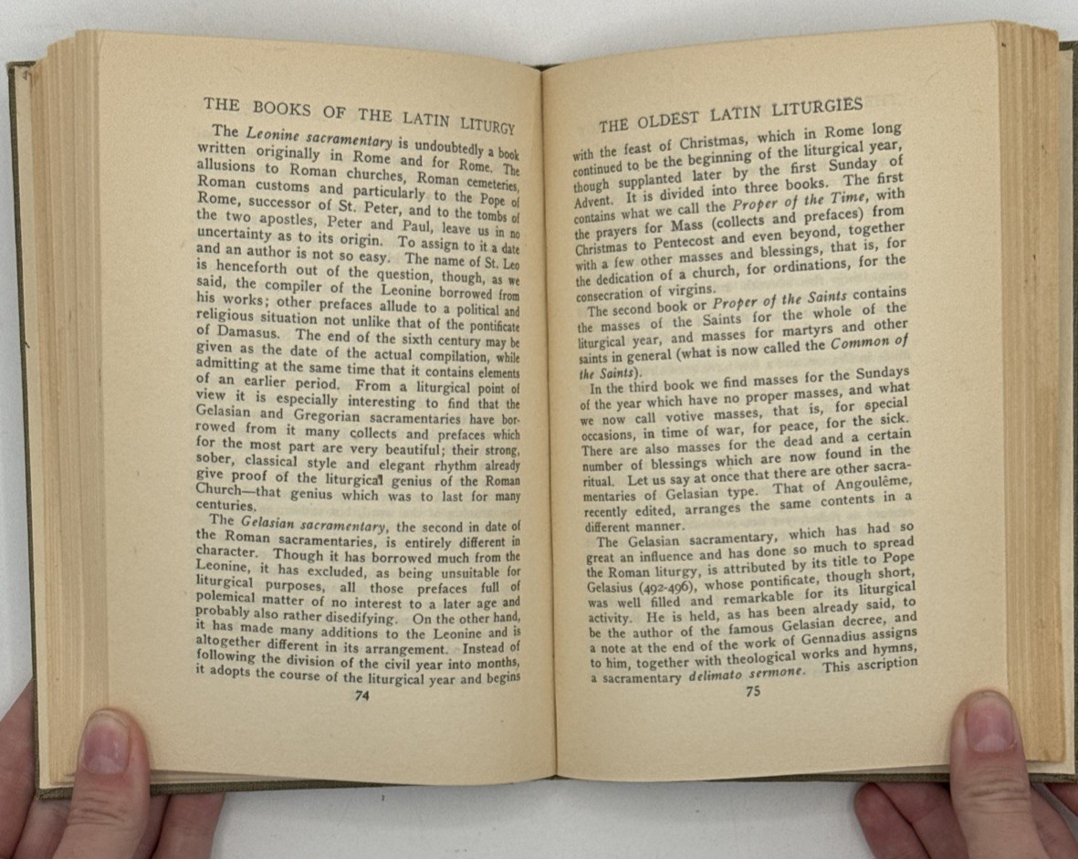 The Books of the Latin Liturgy by Right Rev. Abbot Cabrol, 1932 HC Book, B193