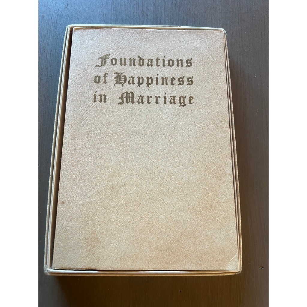 Foundations of Happiness in Marriage 1938 Rare Book Vintage Wood Trad Wife Life