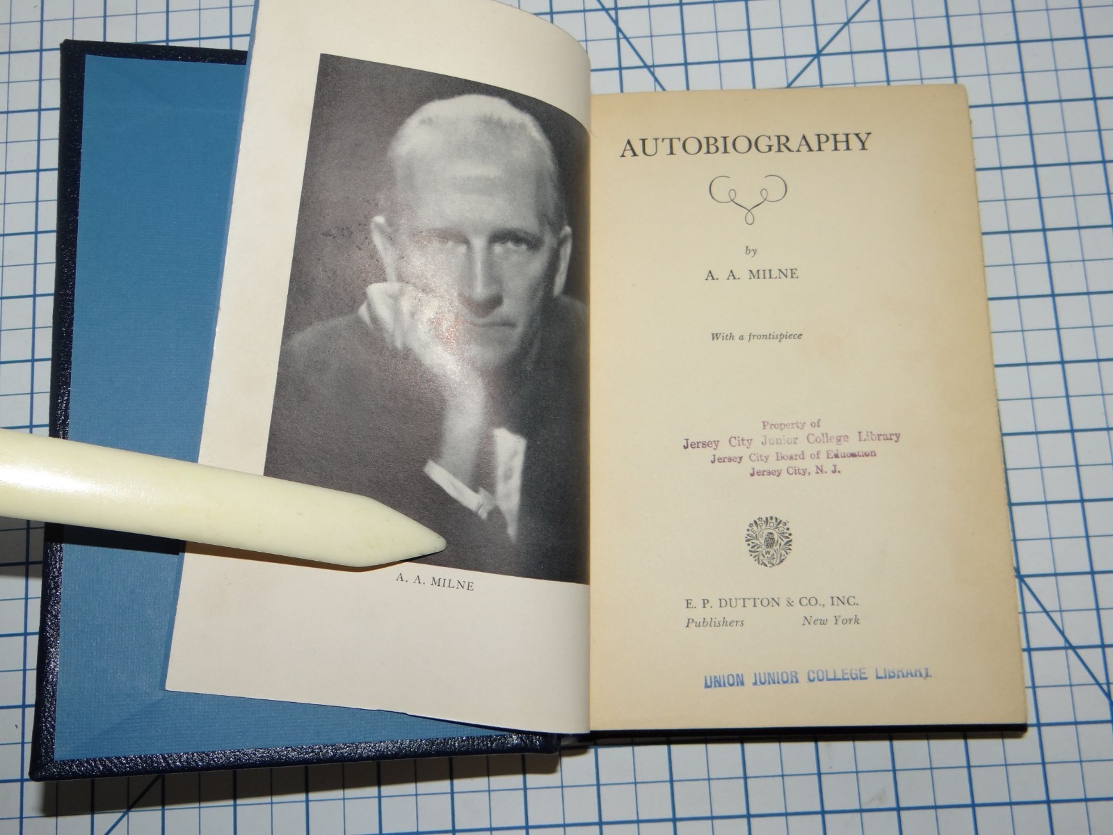 AUTOBIOGRAPHY by A. A. Milne Rebound Bonded Leather Book First Edition 1939