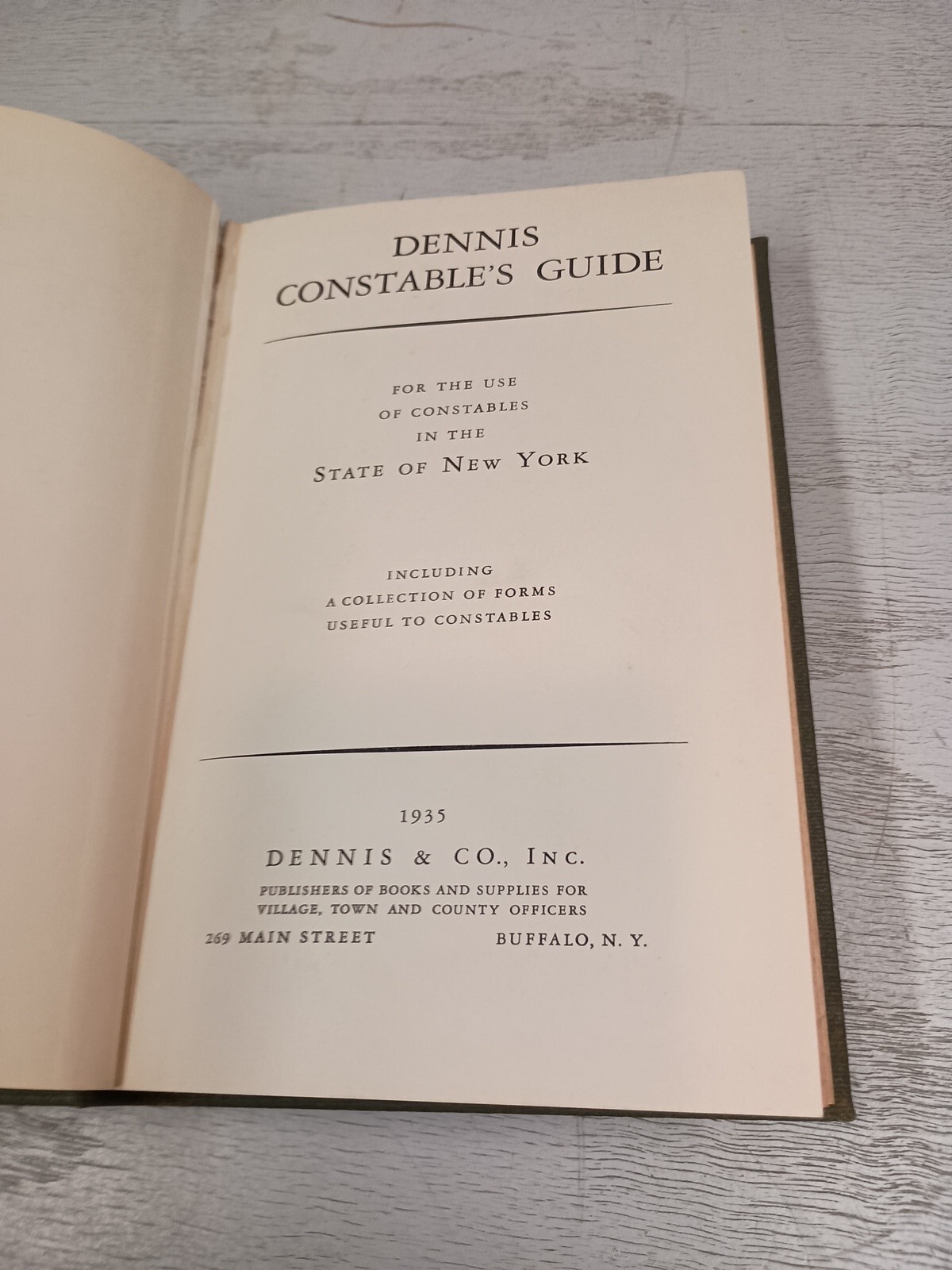 Dennis Constable’s Guide New York State Denco 1935