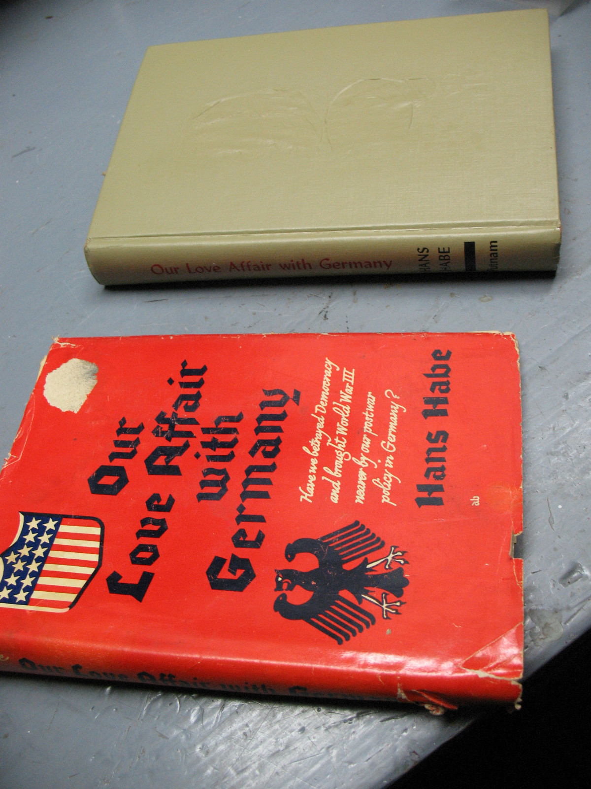OUR LOVE AFFAIR WITH GERMANY by HANS HABE 1953 HC/DJ JP PUTNAM NEW YORK