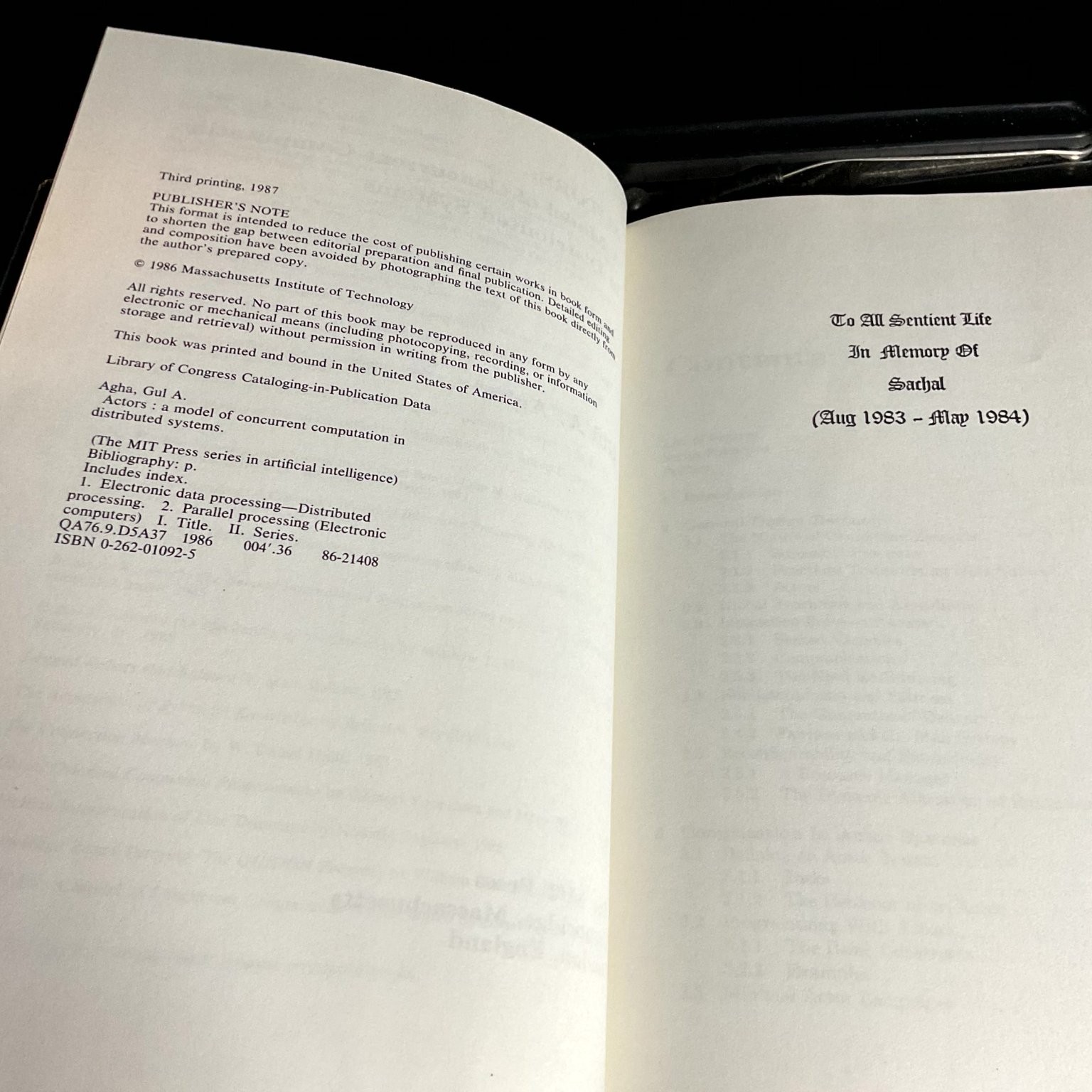 ACTORS A Model of Concurrent Computation Gul Agha 1987 Third Printing MIT Press