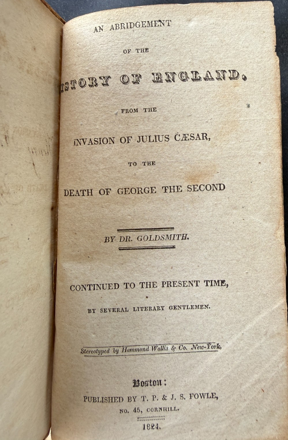 An Abridgement of the HIstory of England 1824