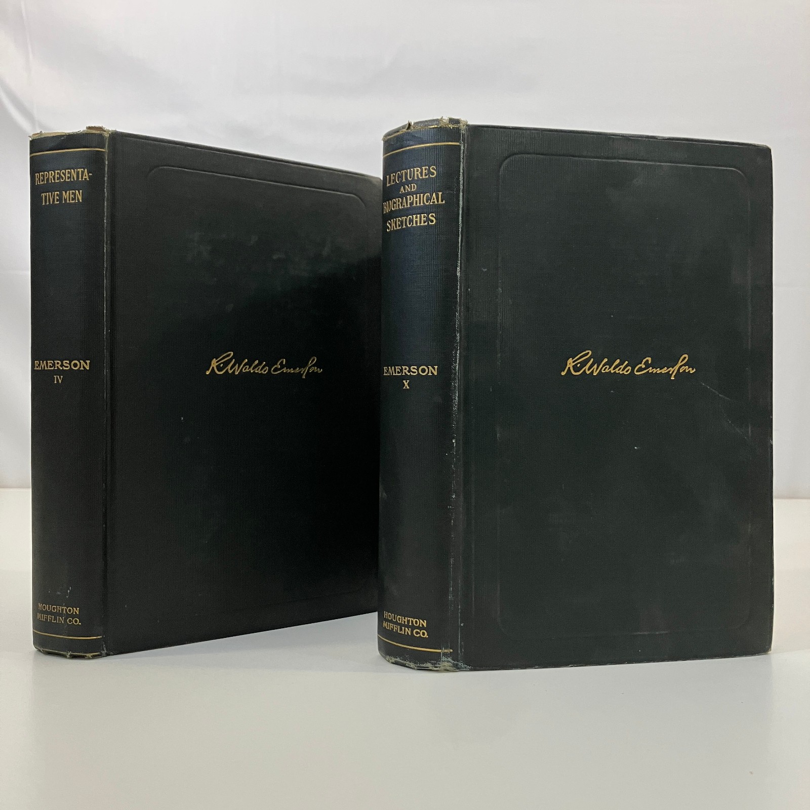 Complete Works of Ralph Waldo Emerson Centenary Edition Volumes 4 & 10 Lot HC
