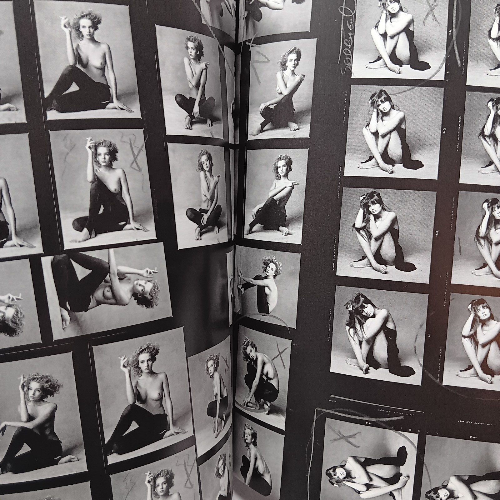 Demarchelier CONTACT SHEETS ‚Padiglione d’Arte Contemporanea‘ 2000 LOT OF 15