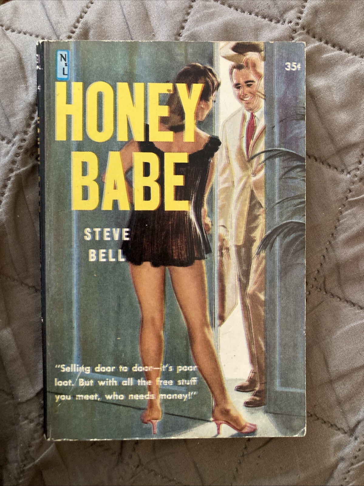 Sleaze gga Vintage Pb, Honey Babe by Bell, Newsstand Library 502, 1959, NVG+