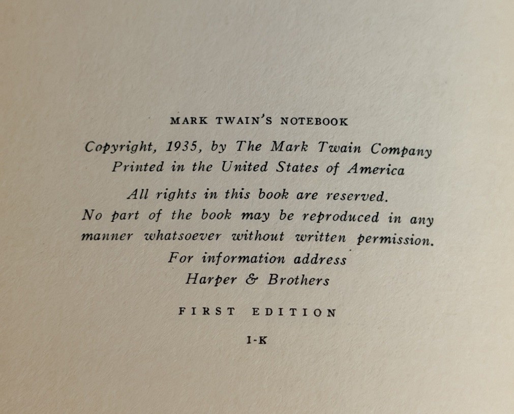 Mark Twain 19 Vol Set Harper Authorized Edition 1935 Notebook First Edition rare