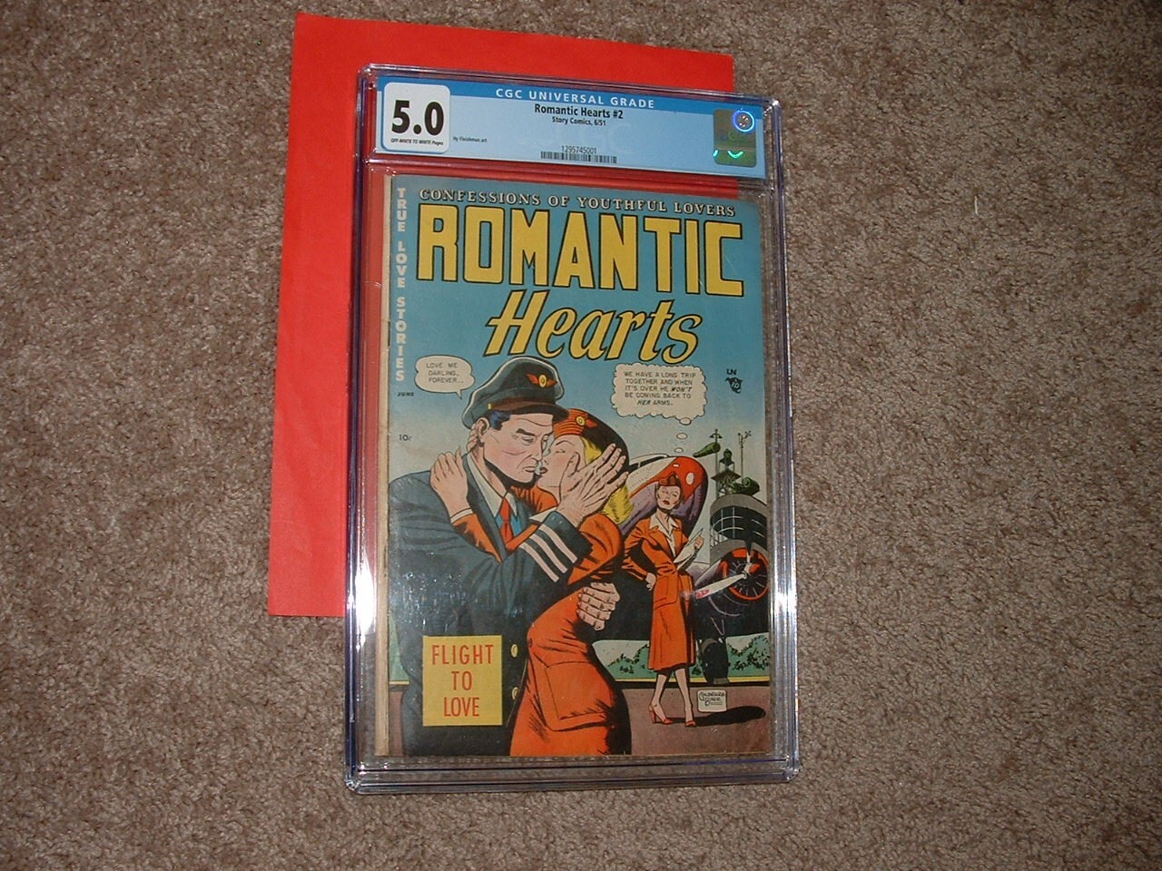 1951 Story Vintage Romantic Hearts 2 CGC 5.0 Innuendo Cover Fast Ship
