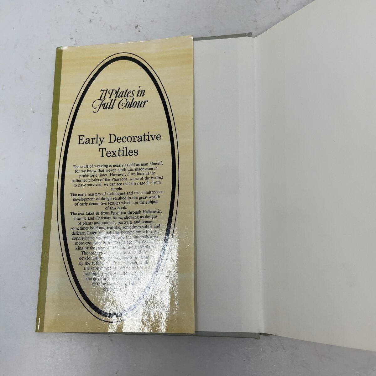 Early Decorative Textiles by W. Fritz Volbach HC First Thus Like New 1969