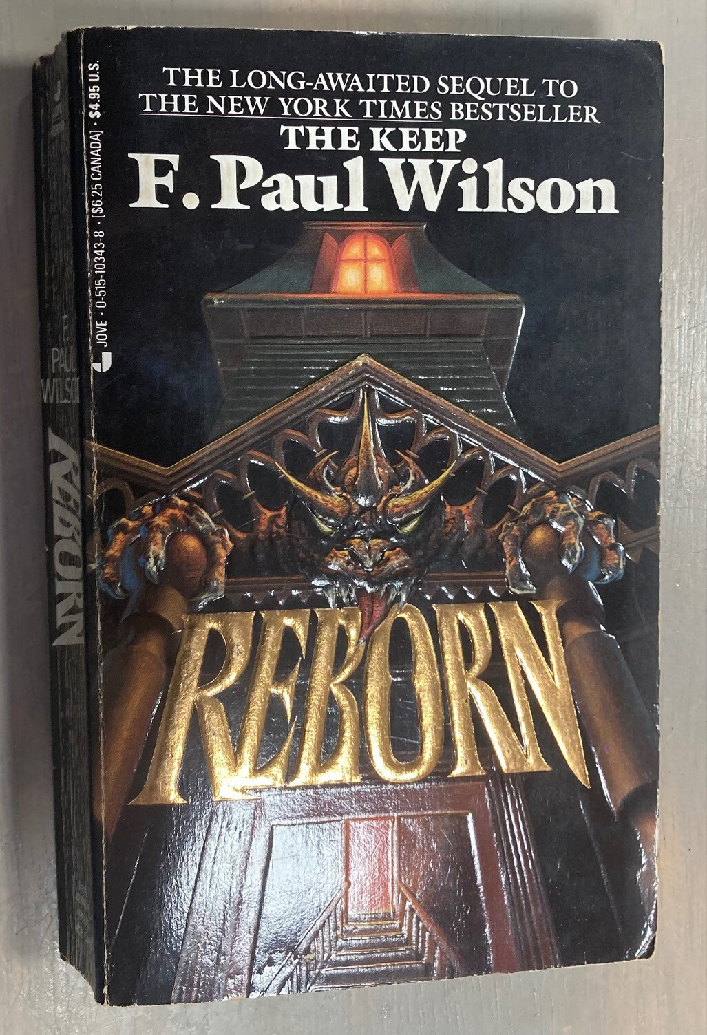 Reborn F. Paul Wilson 1990 Jove 1st ed. thus Signed Horror Novel Paperback