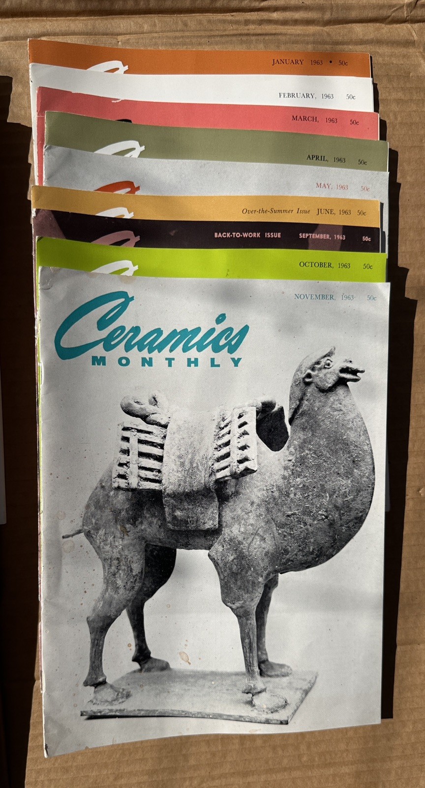 Vintage Ceramics Monthly magazine lot 62 total years 1953 to 1964