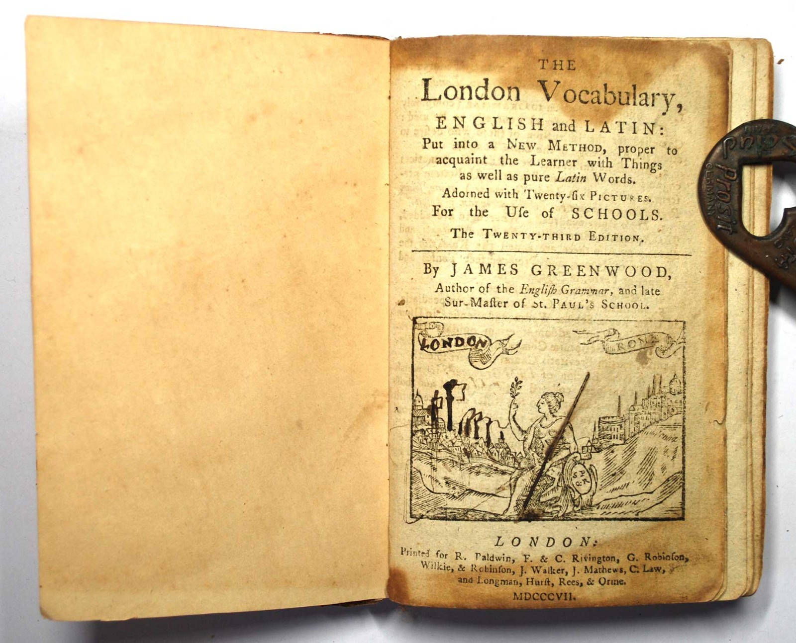 THE LONDON VOCABULARY 1807 Numerous woodcut illustrations