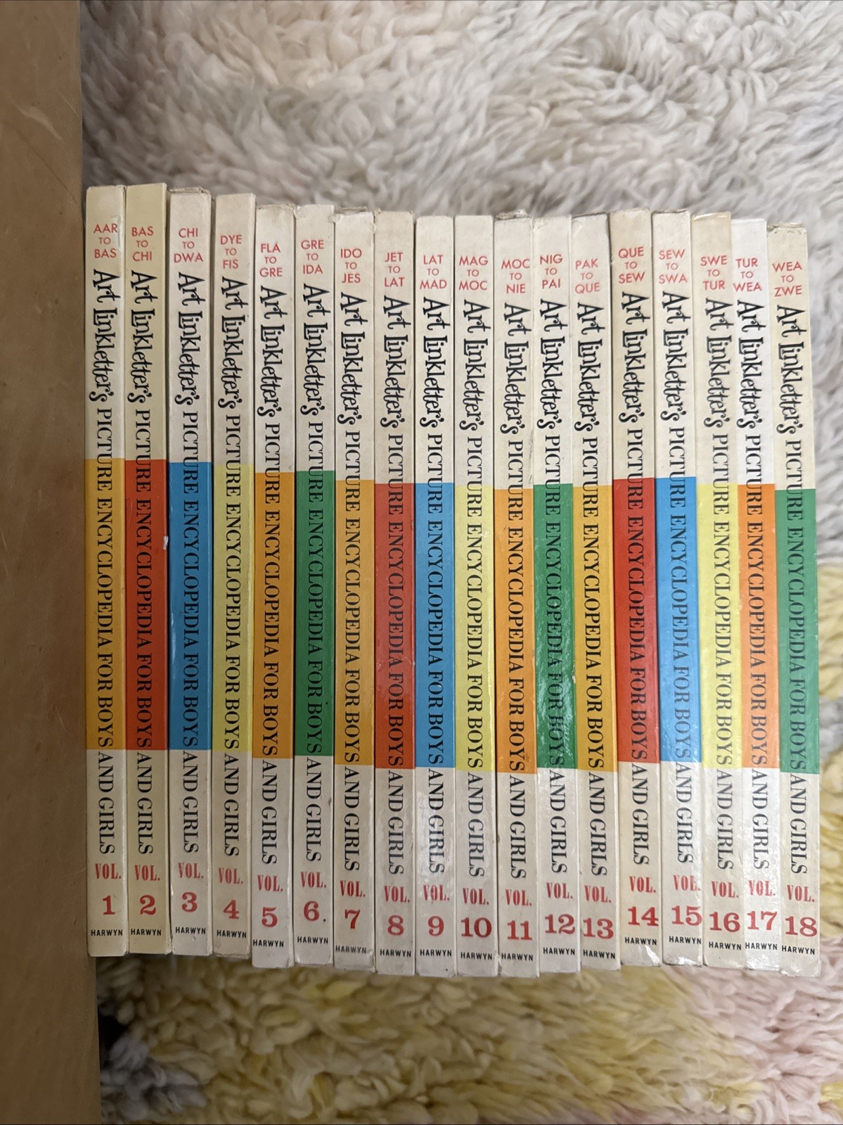 VINTAGE ART LINKLETTER’S PICTURE ENCYCLOPEDIA FOR BOYS AND GIRLS VOLS 1- 18
