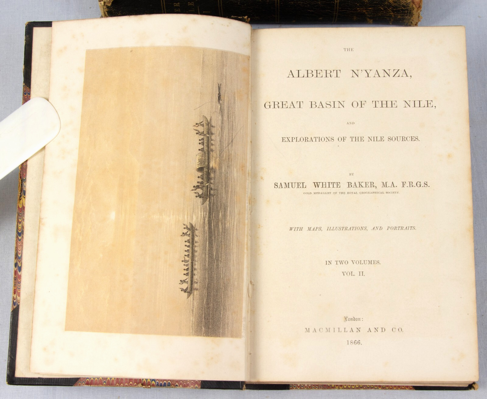 Samuel BAKER – 1866 Albert N’Yanza – 1st edition – Africa travel – maps + plates