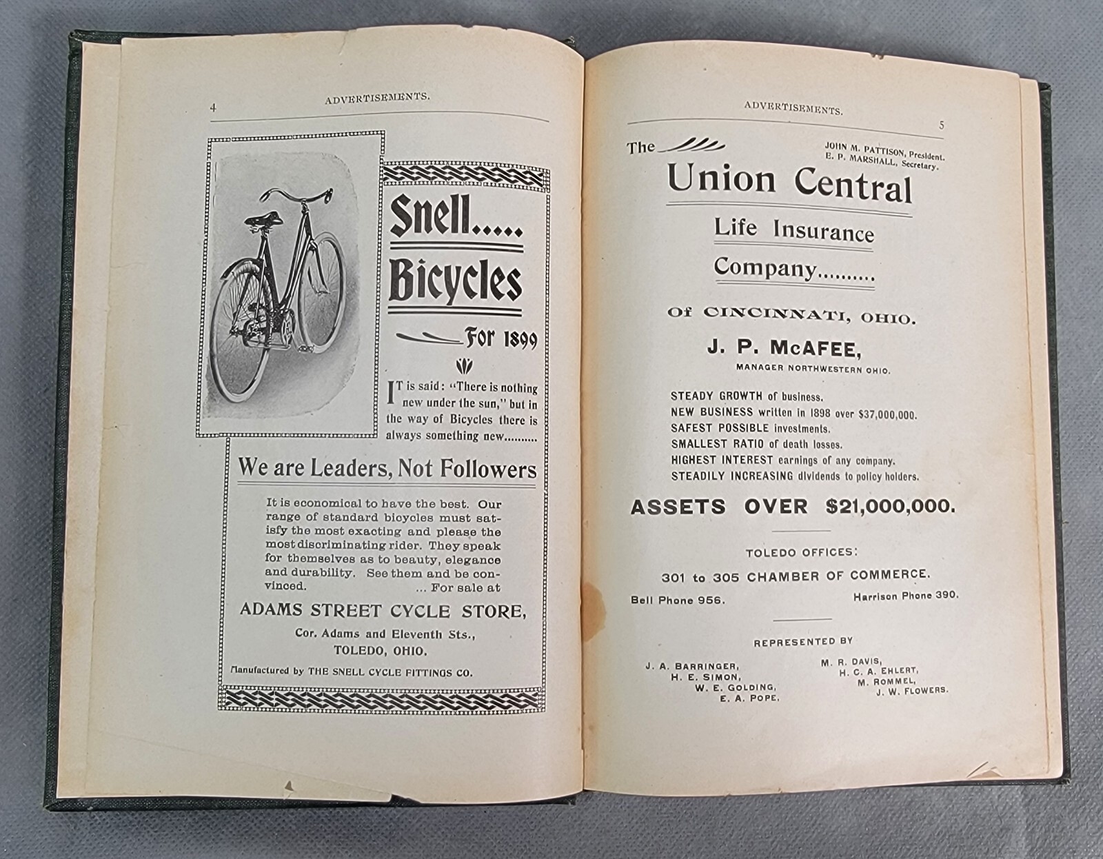 1899 ST. PAUL’S M.E. METHODIST EPISCOPAL CHURCH Hardcover DIRECTORY & COOKBOOK