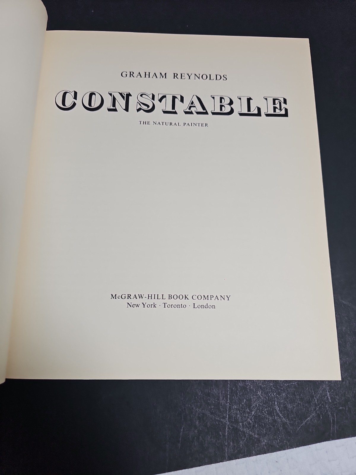 Constable: The Natural Painter Hardcover by Graham Reynolds