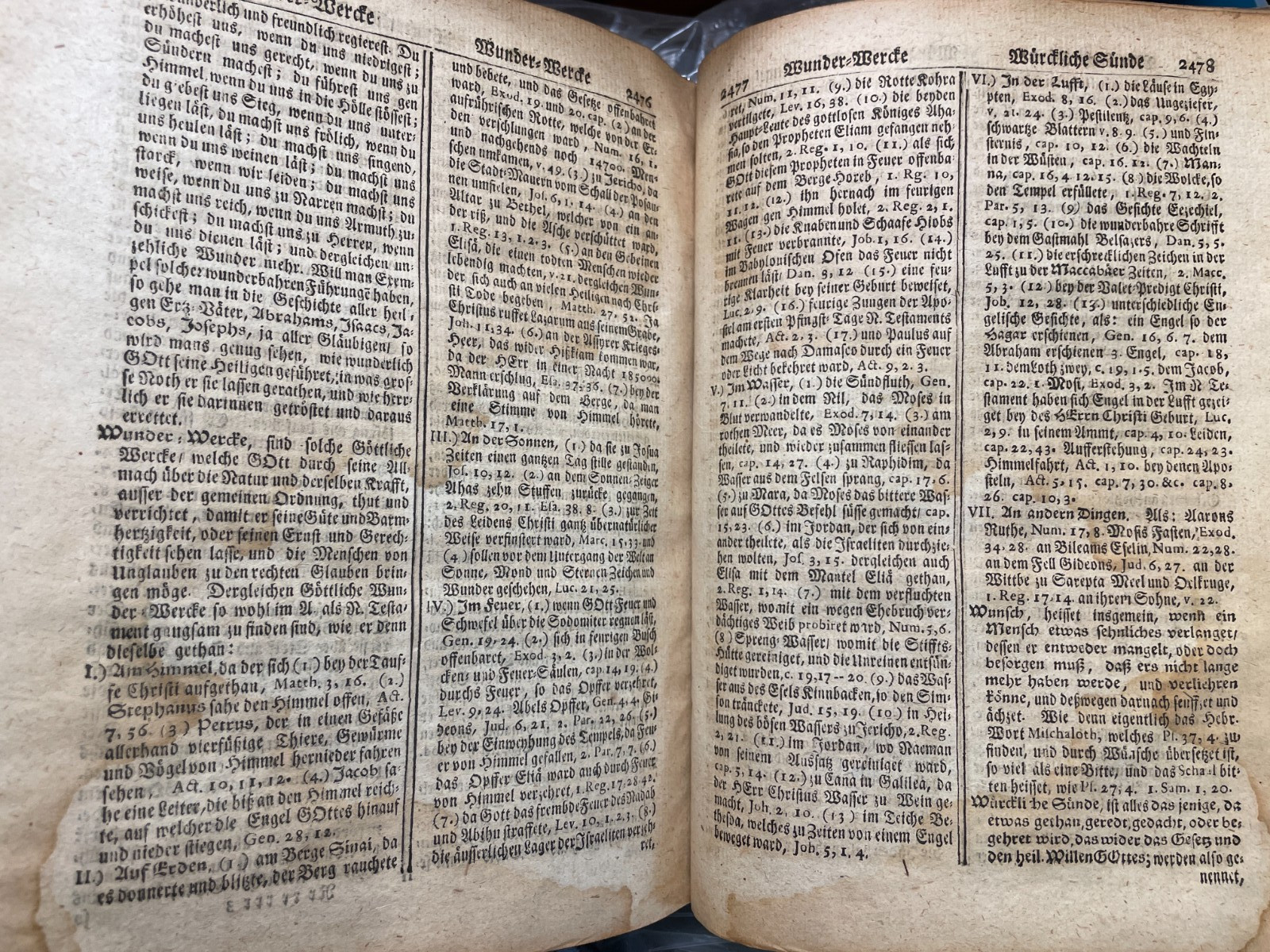 Biblical Real Lexicon Published by Conrad Stosseln 1715 Book, Vellum, German