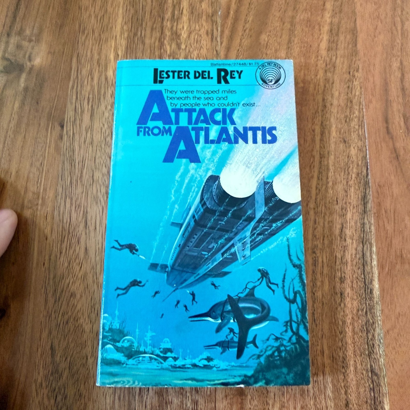 Attack From Atlantis Lester Del Rey 1st Ballantine Printing 1978 Sci-Fi PB