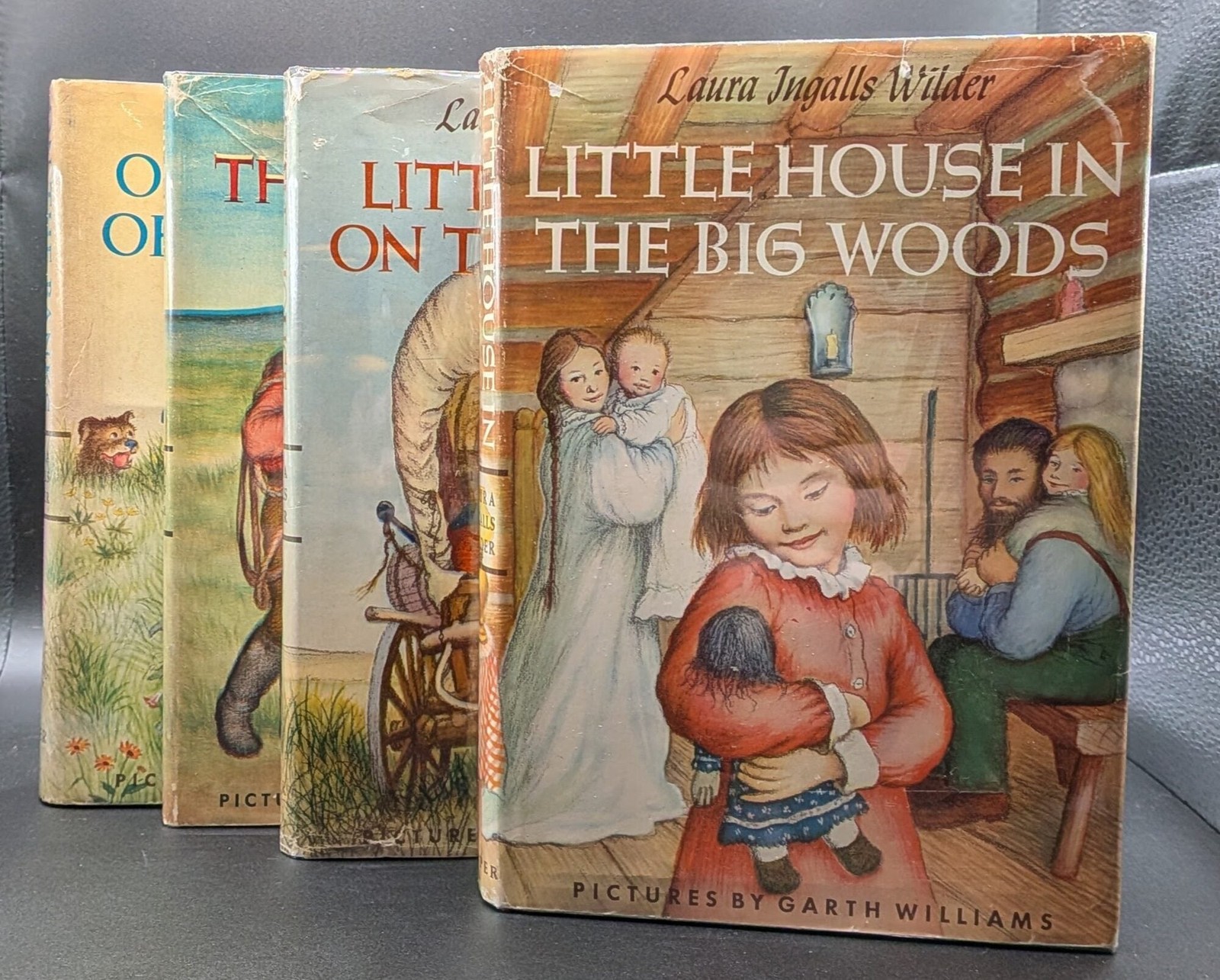 Laura Ingalls Wilder / 4 Little House Books Little House in the Big Woods 1953