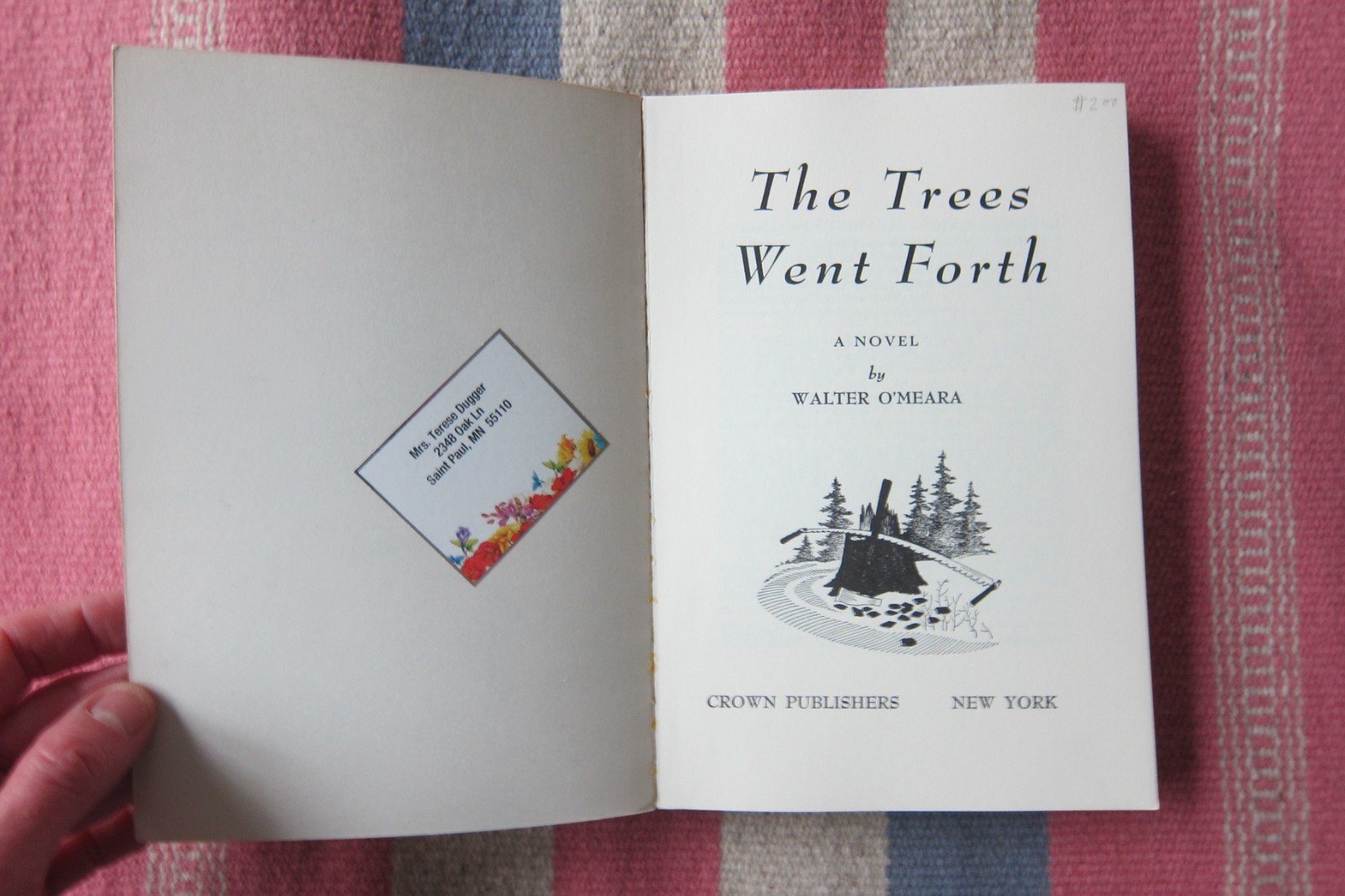 Vintage 1982 The Trees Went Forth Walter O’Meara Minnesota Logging History Novel