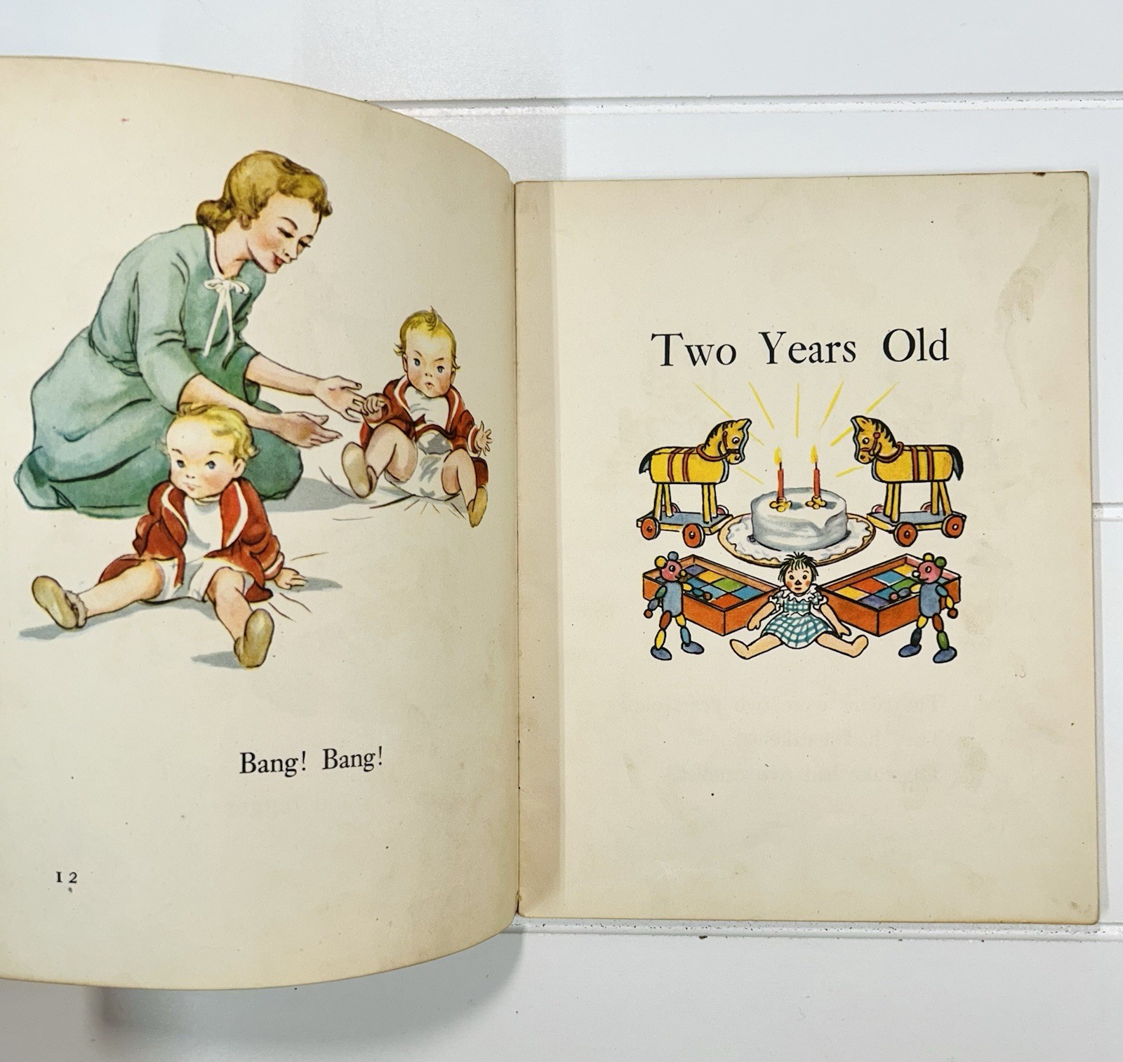 VTG Early Reader -Bigger And Bigger Twins Book Inez Hogan Softcover 1942
