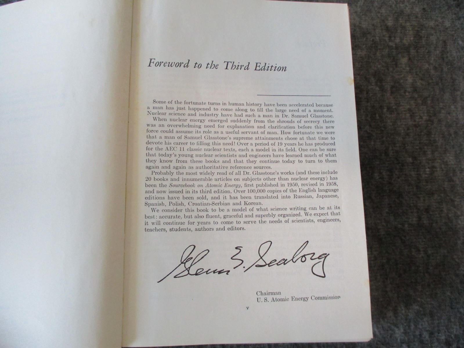 ATOMIC ENERGY SOURCEBOOK 1967 Glasstone-ORAU HC- OAK RIDGE ATOMIC OWNED BOOK