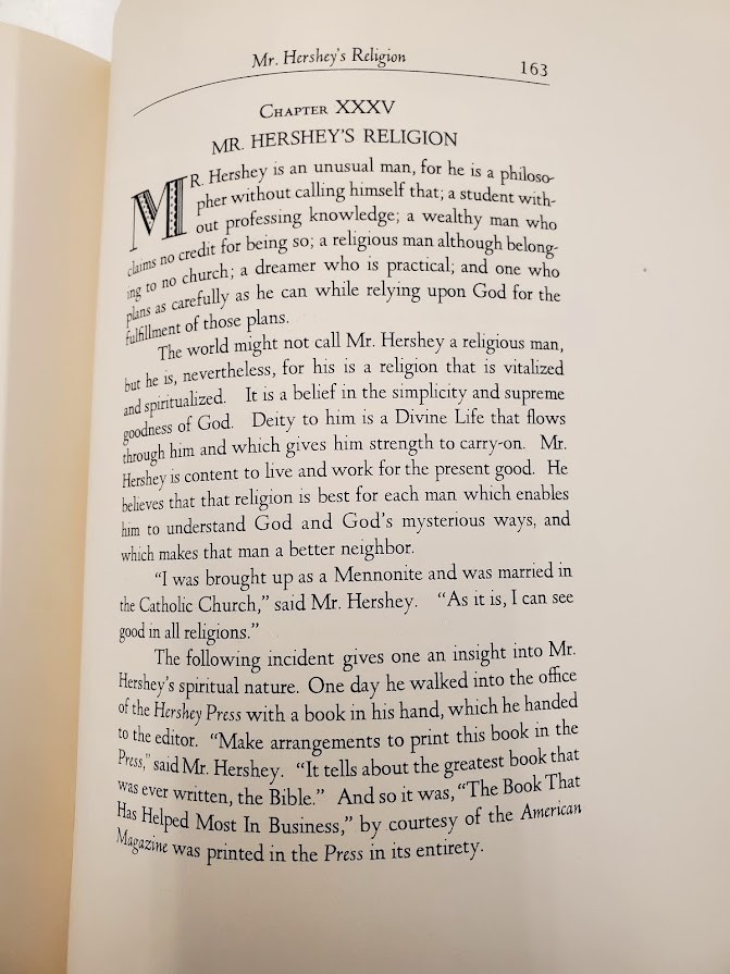 Milton S Hershey, Builder Signed by Joseph R Snavely, Chocolate History, Vtg
