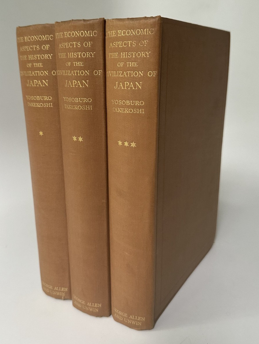TAKEKOSHI / Economic Aspects of History Civilization of Japan 1st Ed 3 Vols 1930