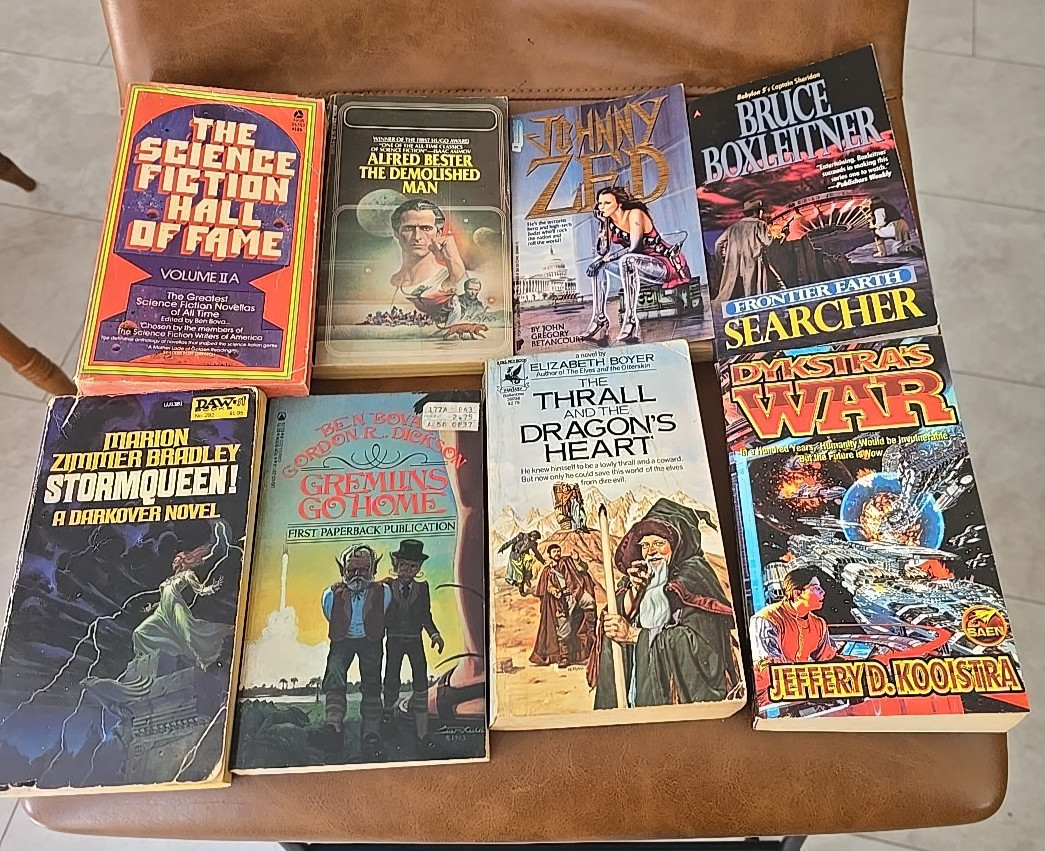 Lot of 8 Vintage Mixed Authors Fantasy Science Fiction Suspense Paperback Books
