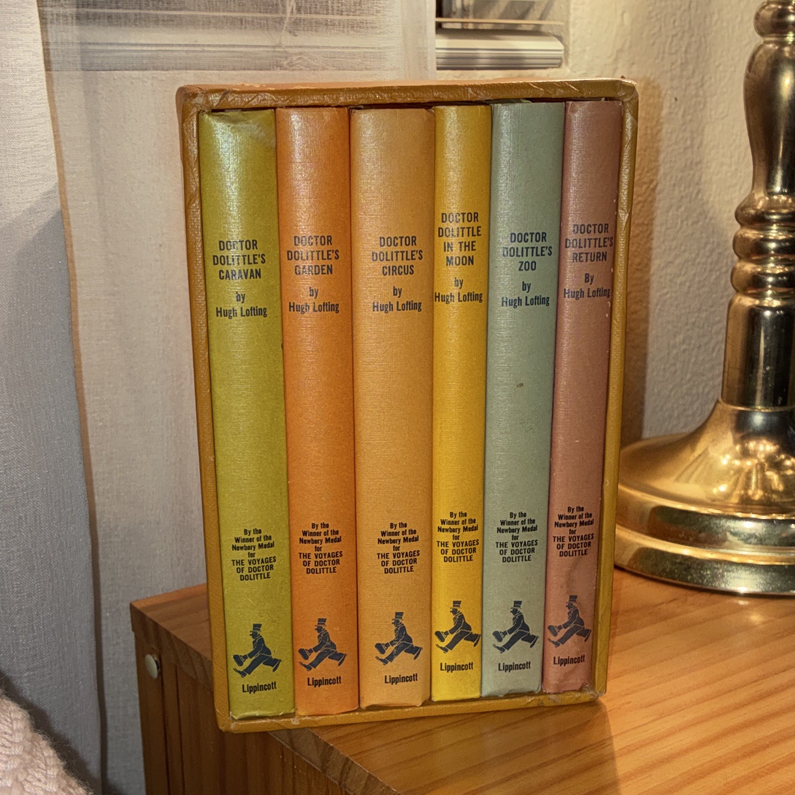 Doctor Dolittle 6 Vol Set Hugh Lofting 1950s Lippincott HC w/ Case